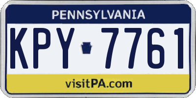 PA license plate KPY7761