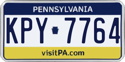 PA license plate KPY7764
