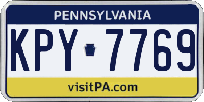 PA license plate KPY7769