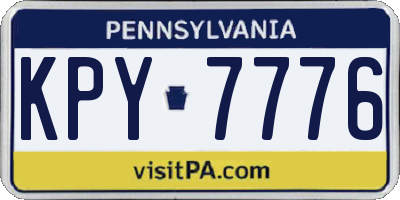 PA license plate KPY7776