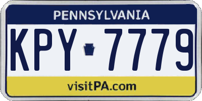 PA license plate KPY7779