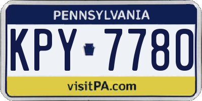 PA license plate KPY7780