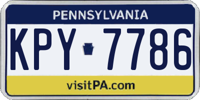 PA license plate KPY7786