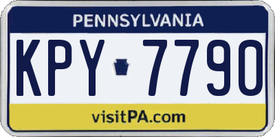 PA license plate KPY7790