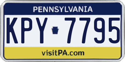 PA license plate KPY7795