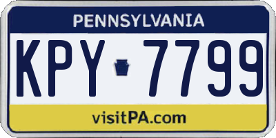 PA license plate KPY7799