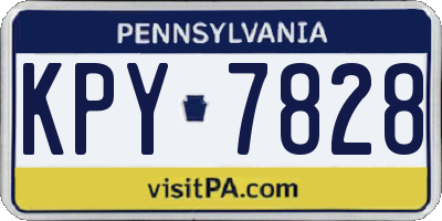 PA license plate KPY7828