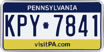 PA license plate KPY7841