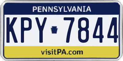 PA license plate KPY7844