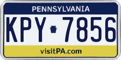 PA license plate KPY7856