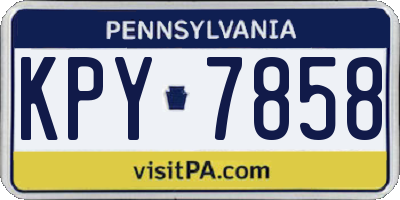 PA license plate KPY7858