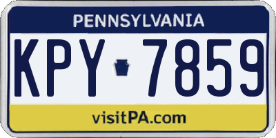PA license plate KPY7859