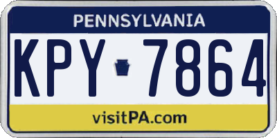PA license plate KPY7864