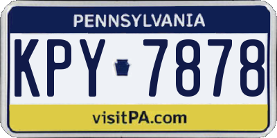 PA license plate KPY7878