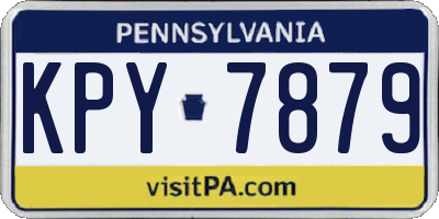 PA license plate KPY7879