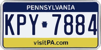 PA license plate KPY7884