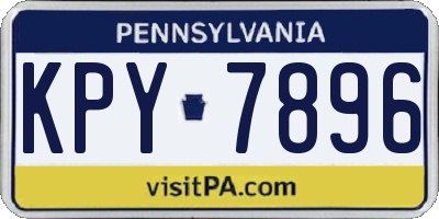 PA license plate KPY7896