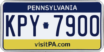 PA license plate KPY7900