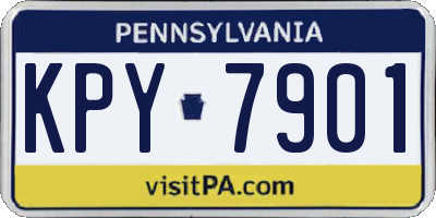 PA license plate KPY7901