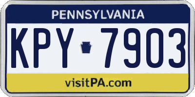 PA license plate KPY7903