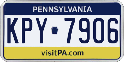PA license plate KPY7906
