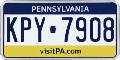 PA license plate KPY7908