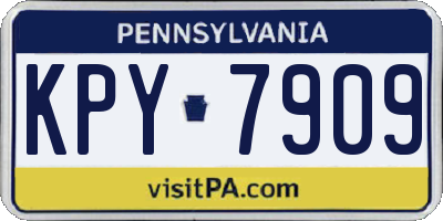 PA license plate KPY7909