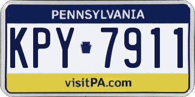 PA license plate KPY7911