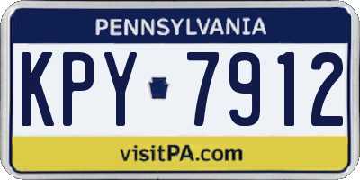 PA license plate KPY7912