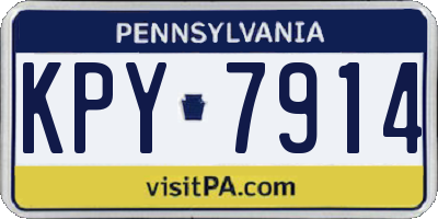 PA license plate KPY7914