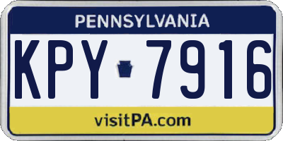 PA license plate KPY7916