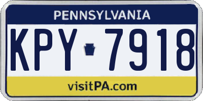 PA license plate KPY7918