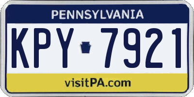 PA license plate KPY7921