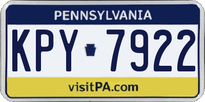 PA license plate KPY7922