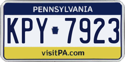PA license plate KPY7923