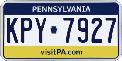 PA license plate KPY7927