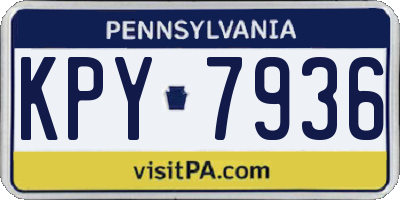 PA license plate KPY7936