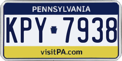 PA license plate KPY7938