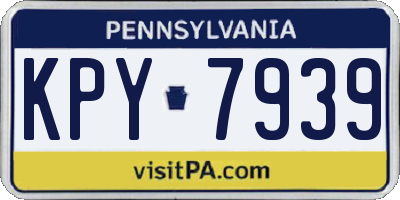 PA license plate KPY7939