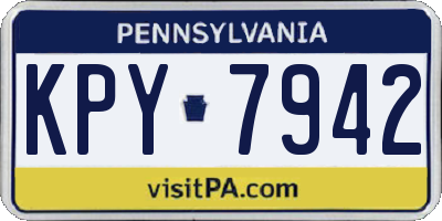 PA license plate KPY7942