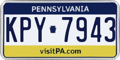 PA license plate KPY7943