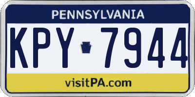 PA license plate KPY7944