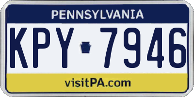 PA license plate KPY7946