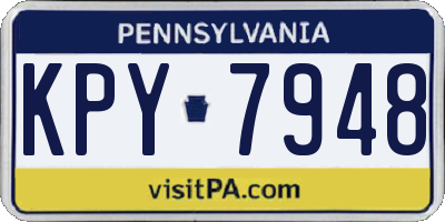 PA license plate KPY7948