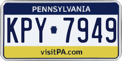 PA license plate KPY7949