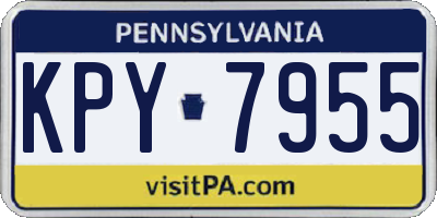 PA license plate KPY7955