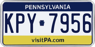 PA license plate KPY7956