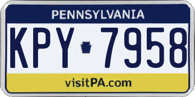 PA license plate KPY7958