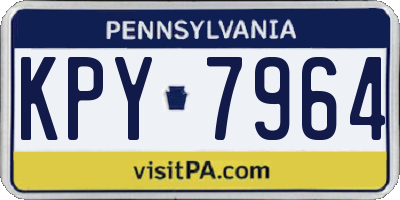 PA license plate KPY7964