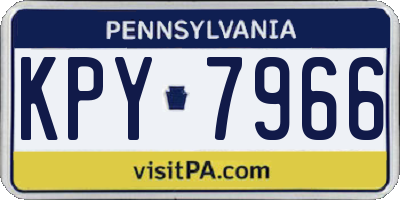 PA license plate KPY7966
